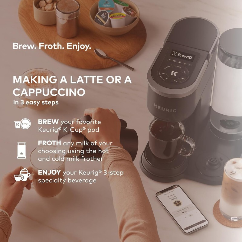 Keurig K-Café SMART Single Serve Coffee Maker with WiFi Compatibility, Latte and gallery