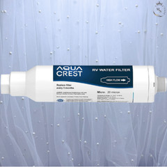 AQUA CREST RV Inline Water Filter Reduces Chlorine Bad Taste Odor For RV