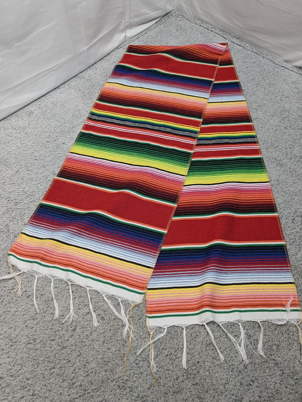 Mexican Table Runner 14 X 74 Inch Colorful Striped Mexican Serape Blanket Party gallery