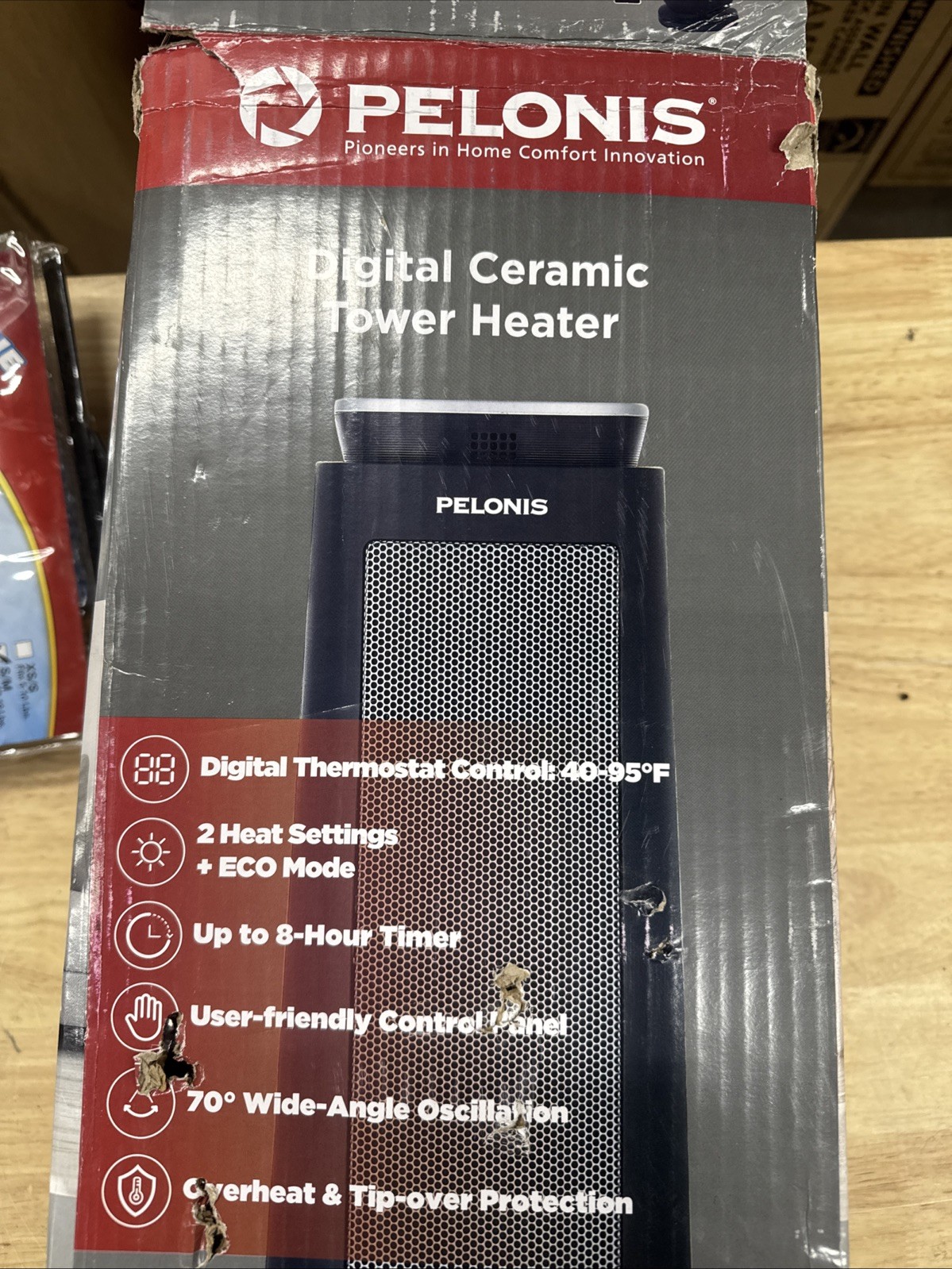 Pelonis 1500W 23" Digital Ceramic Tower Heater Oscillation gallery