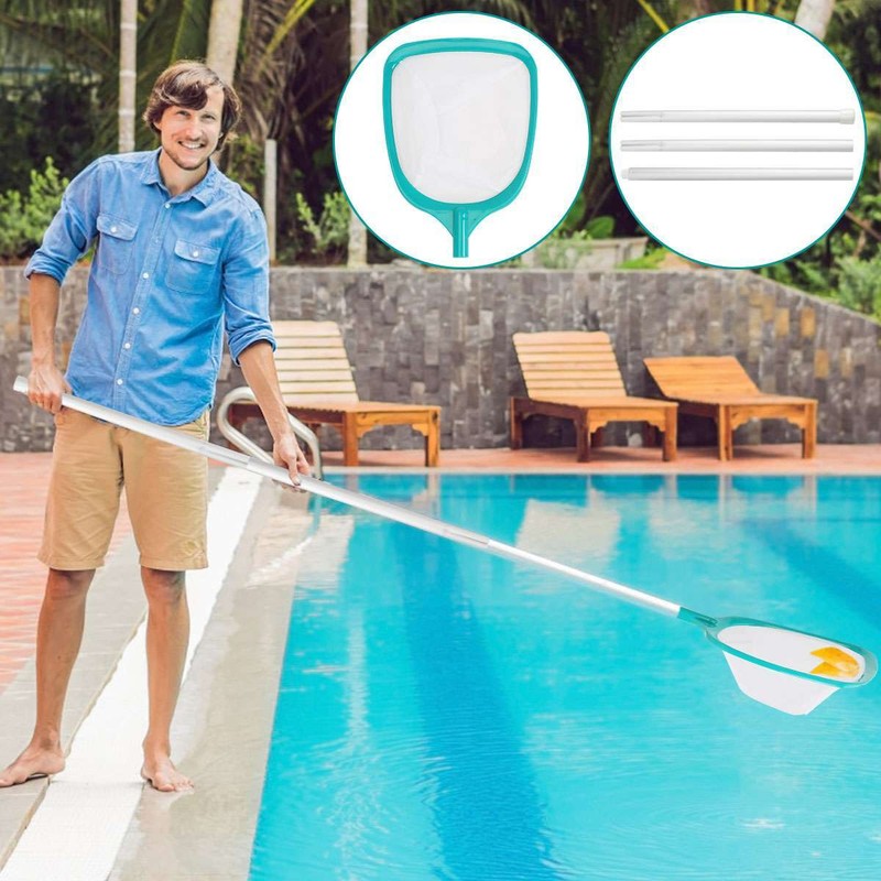 Heavy Duty Pool Skimmer Leaf Rake Net Cleaning Swimming Pool Fine Mesh Netting gallery