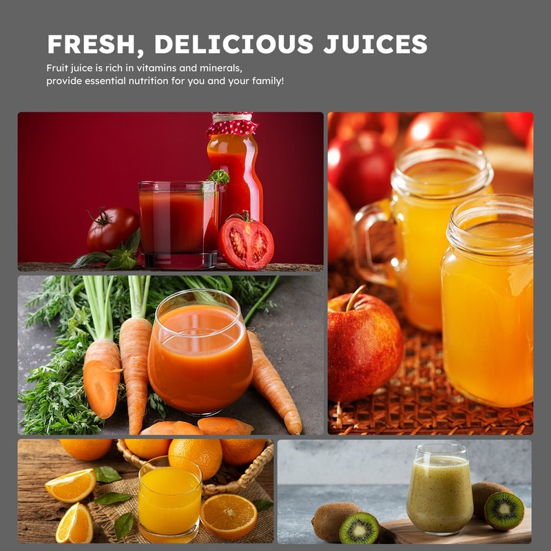Cold Press Juicer, Masticating Juice Extractor, Compact, BPA-Free, Easy Clean gallery