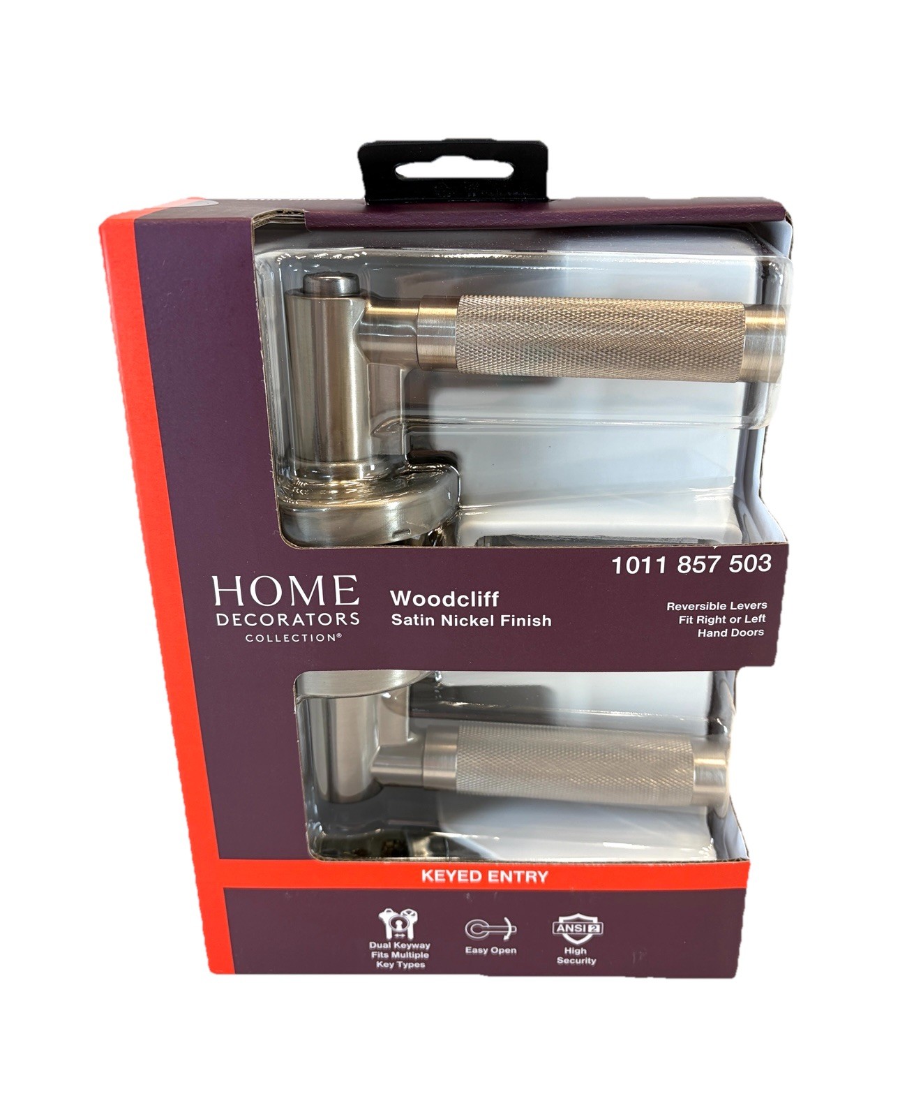 Home Decorators Woodcliff Keyed Entry Door Lever In Satin Nickel 1011 857 503 gallery