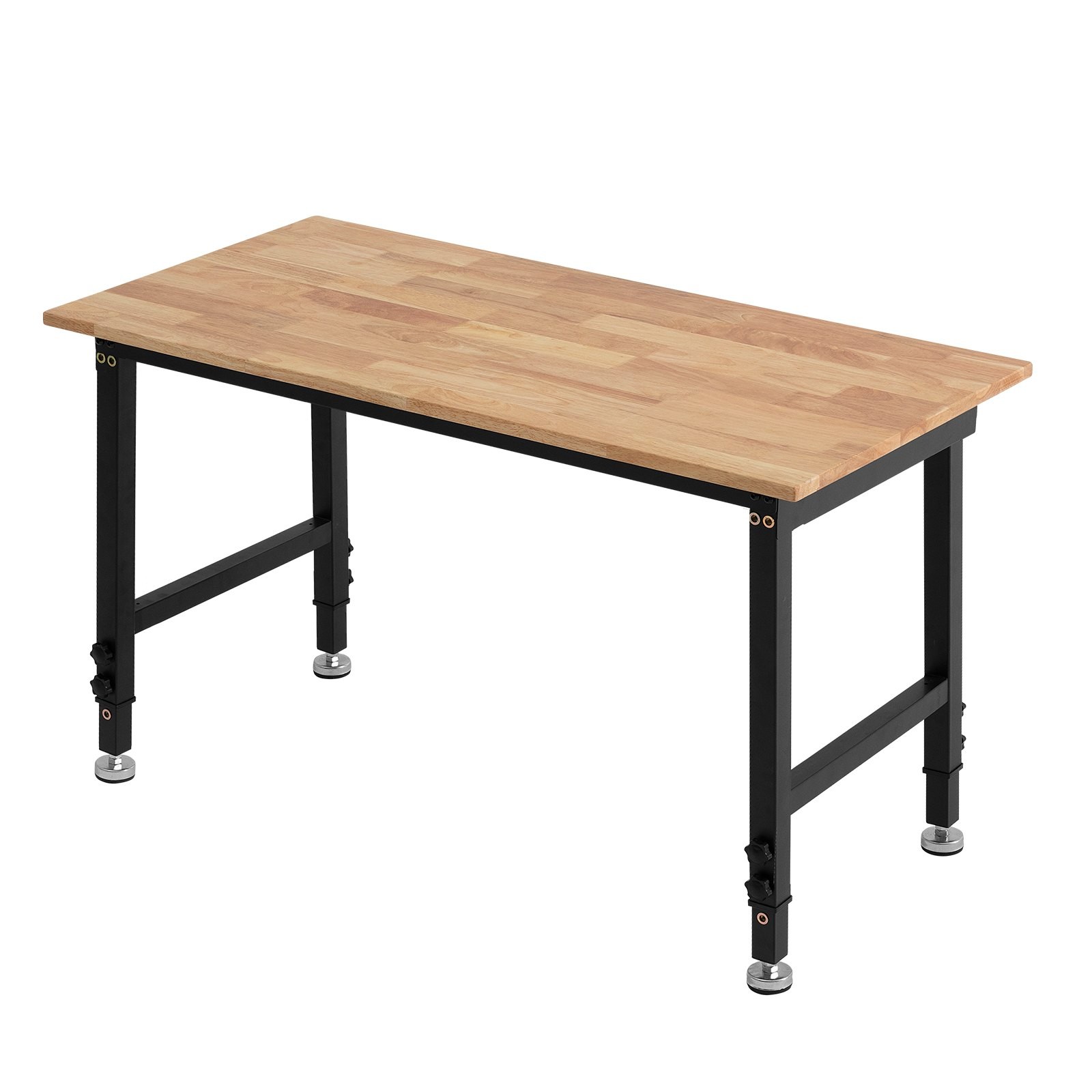 Adjustable Workbench, 1500 lbs Capacity, 48 x 24 Inch Oak Wood Top Workbench wit gallery