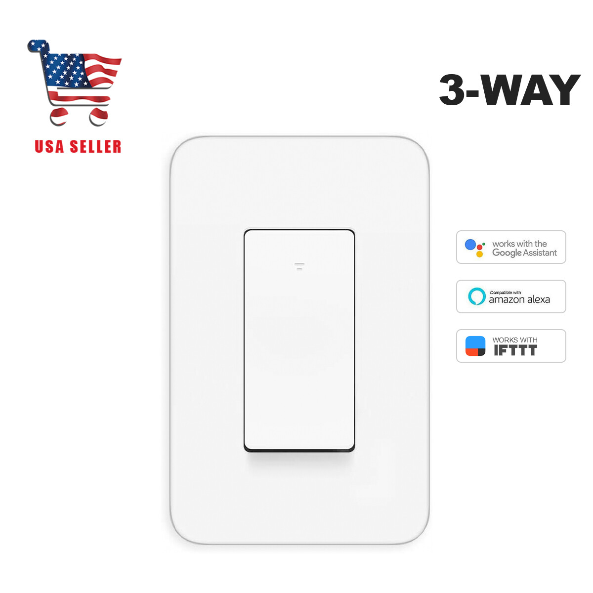 3 Way Smart Light Switch, work with Alexa IFTTT Remote Control, No Hub Required gallery