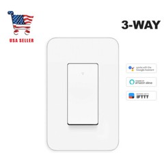 3 Way Smart Light Switch, work with Alexa IFTTT Remote Control, No Hub Required