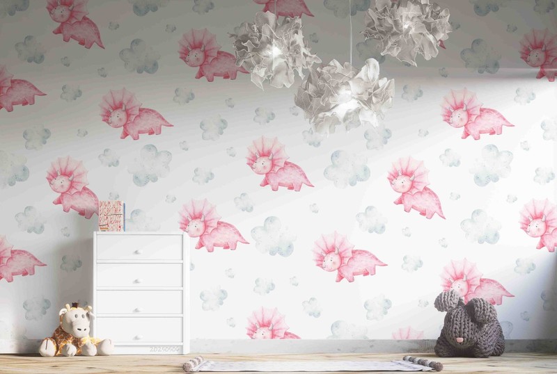 3D Dinosaur Clouds Cartoon Pattern Wallpaper Wall Murals Removable Wallpaper gallery