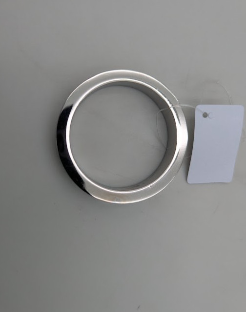 SILVER STAINLESS STEEL CIRCLE NAPKIN RING SET OF 6 NEW gallery