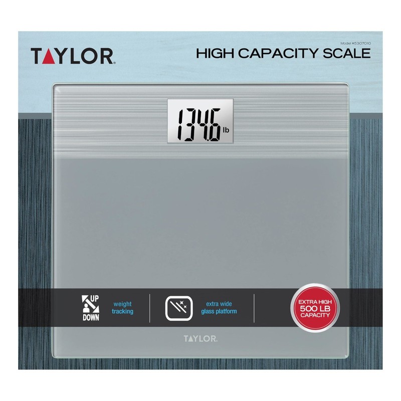 Taylor Digital Bathroom Scale – Stainless Steel Gray Platform , 500 lb Capacity gallery