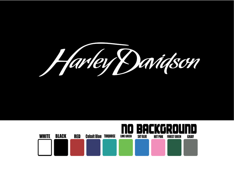 Script Harley Decal Sticker Die Cut Window Car Truck Laptop Motorcycle gallery