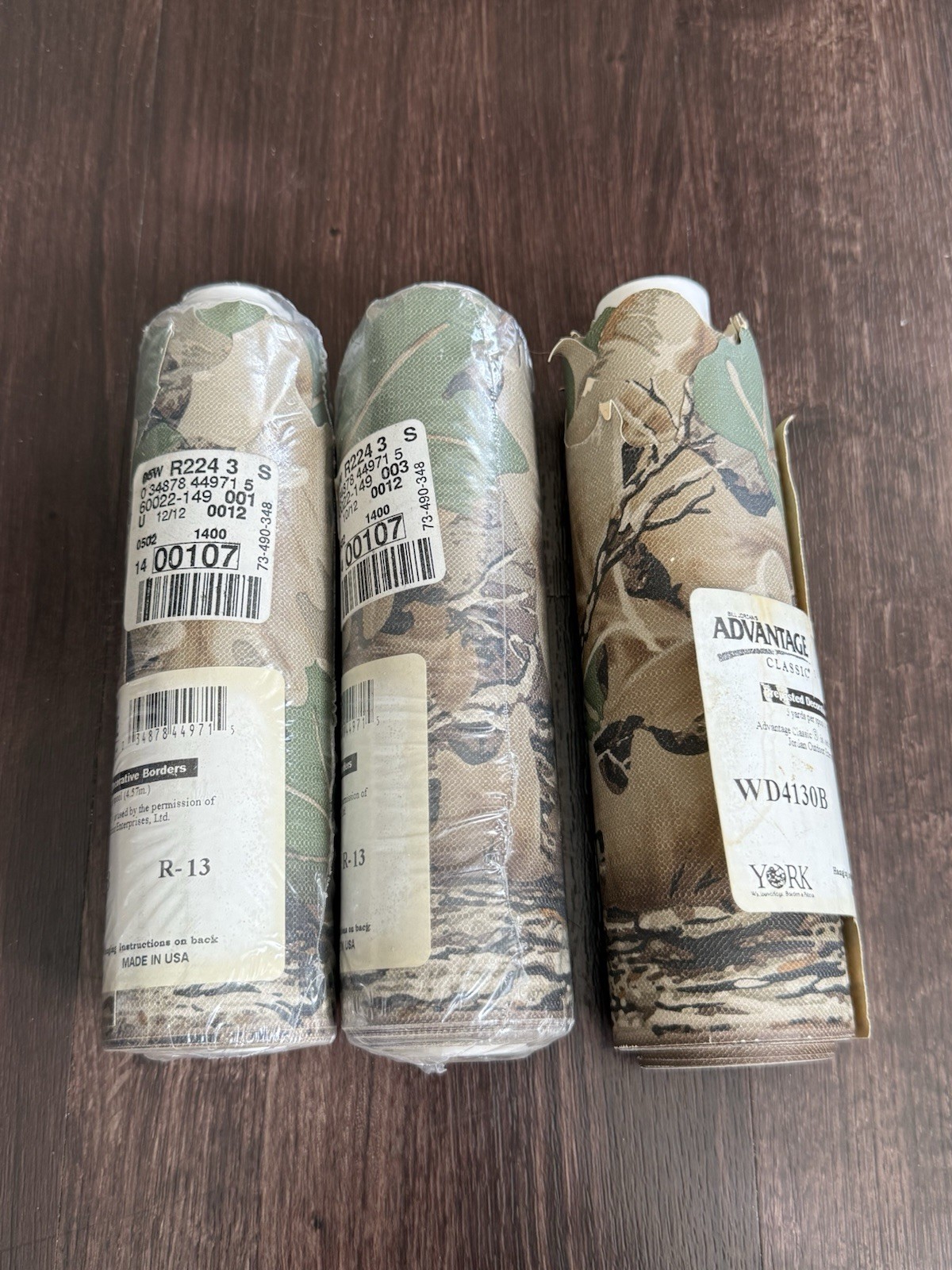 Camouflage Oak Leaves Jordan Advantage Brown Green CAMO Wallpaper Border Lot gallery