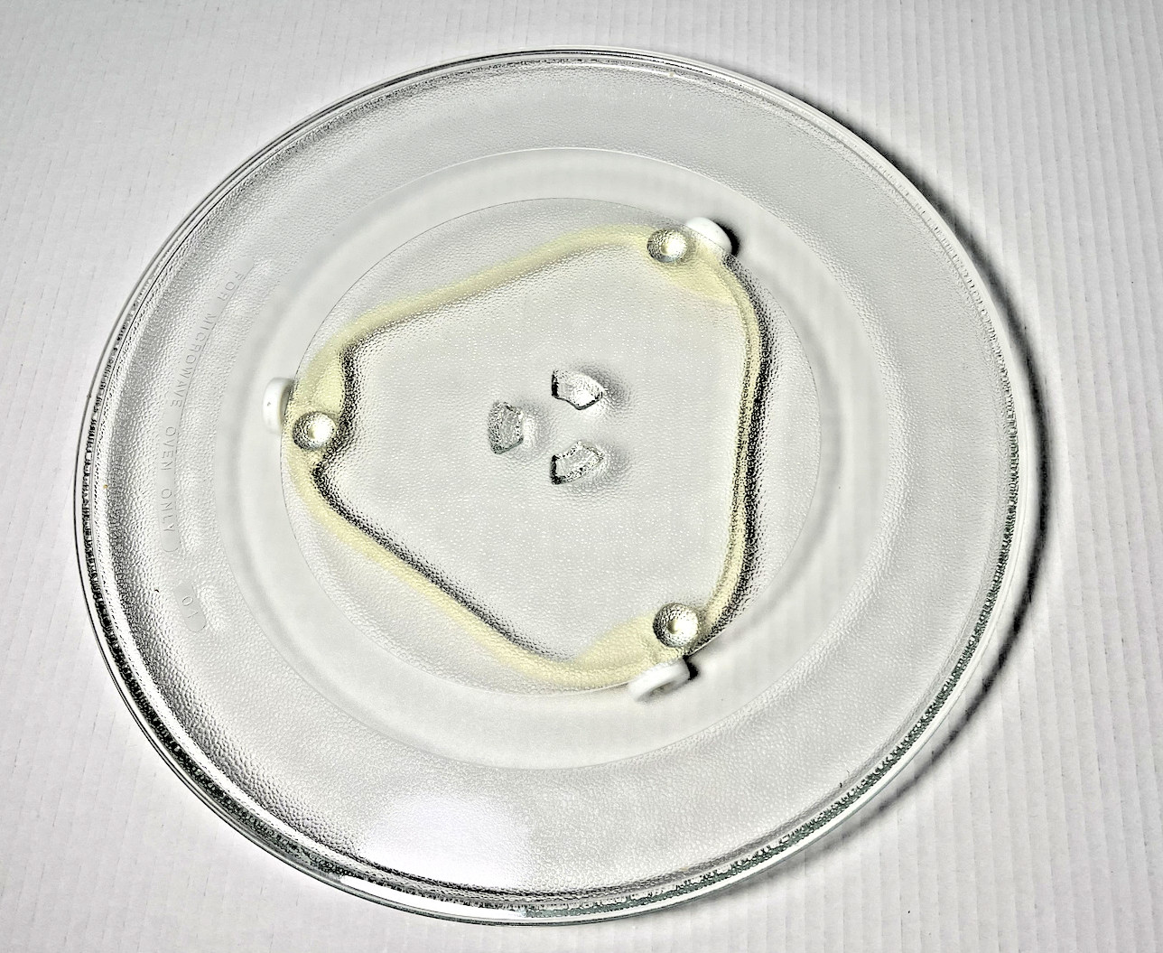 14 1/8" Microwave Glass Turntable Plate With Roller Ring - Unbranded gallery