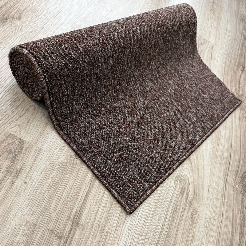Custom Size Anti-Slip Solid Brown Runner Rugs 26 Inches Wide gallery