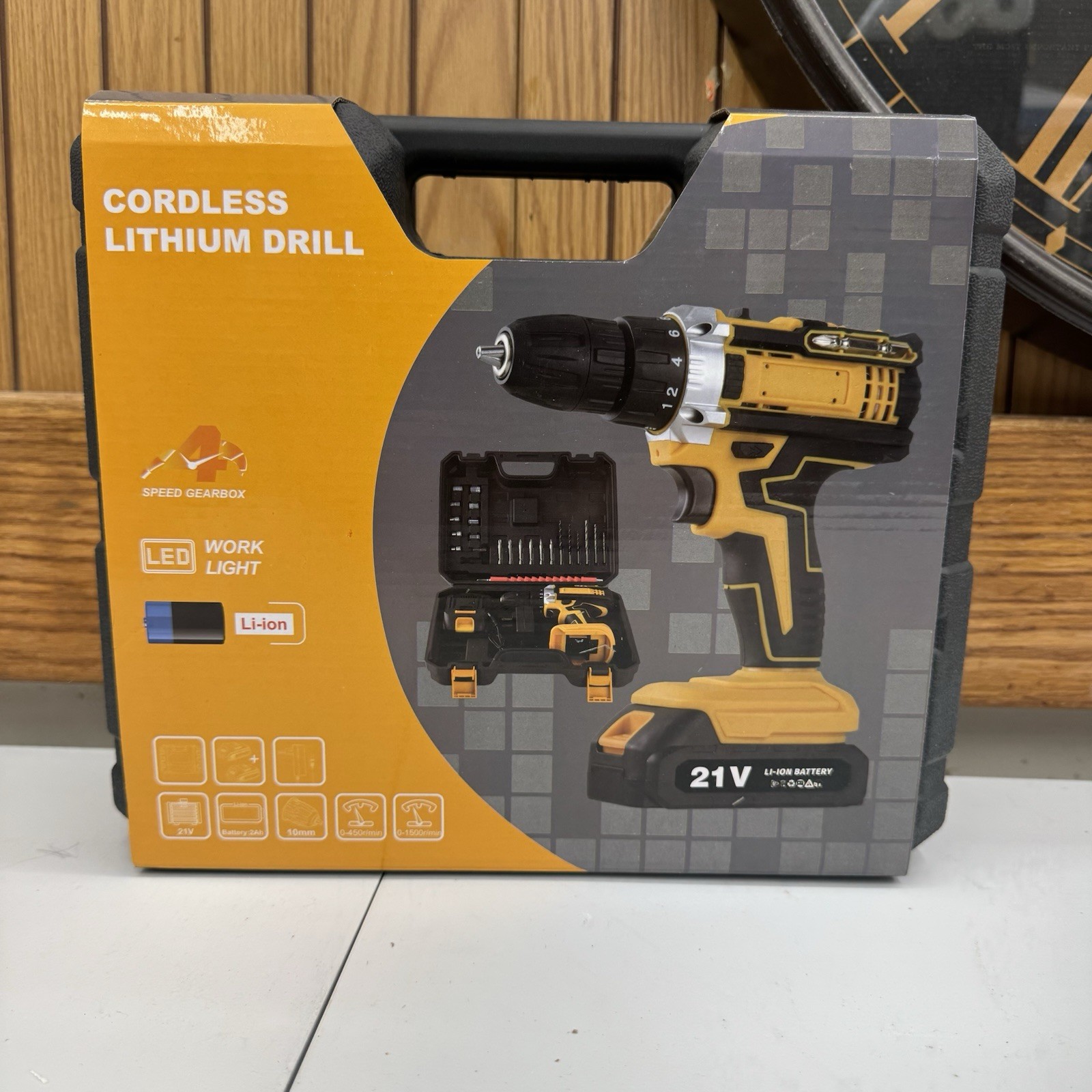 ⚡️Cordless Lithium-Ion Drill/Driver 21V LED Work Light, Carry Case, Bits⚡️ gallery