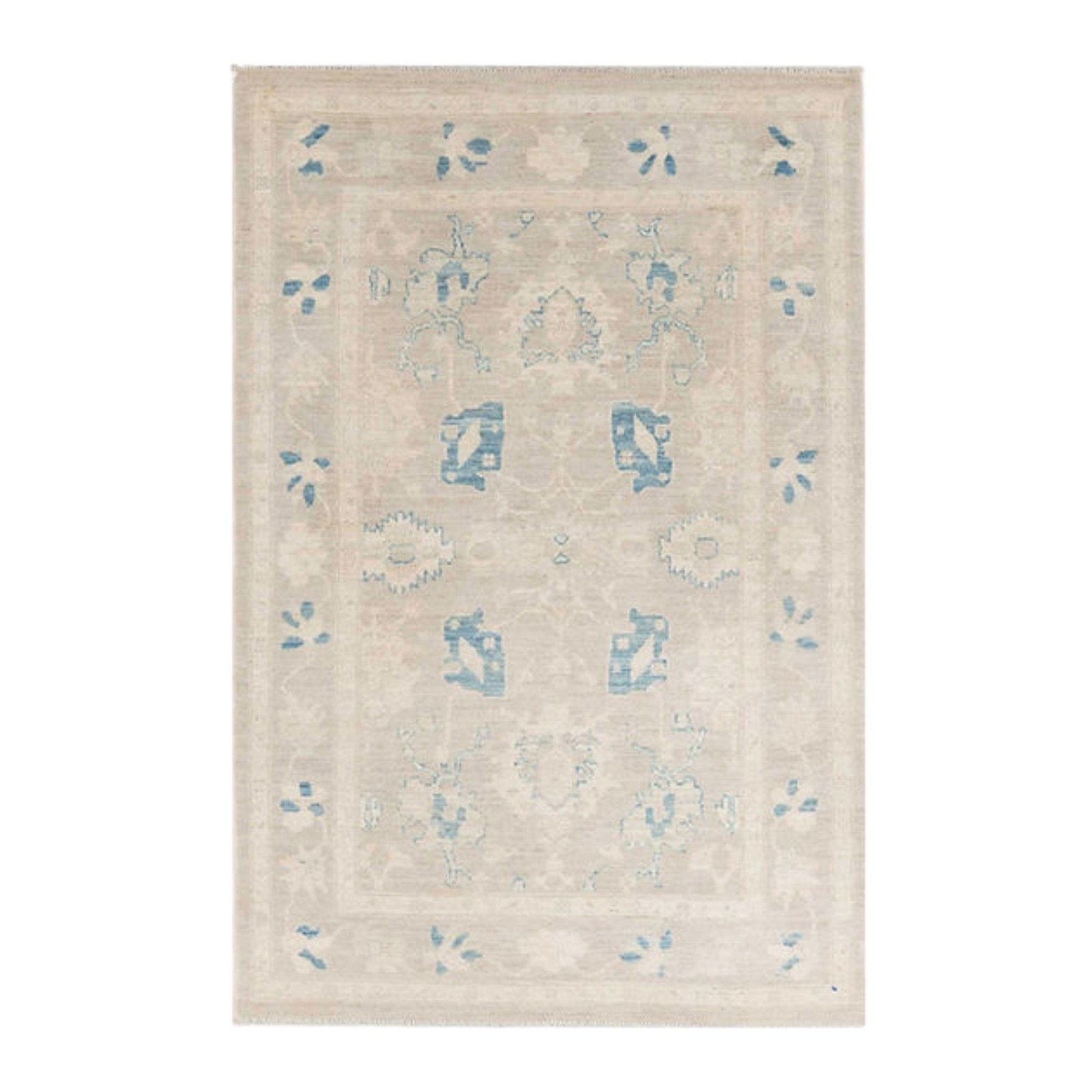 3.9 x 5.9 ft Hand Knotted Oushak Rug gallery