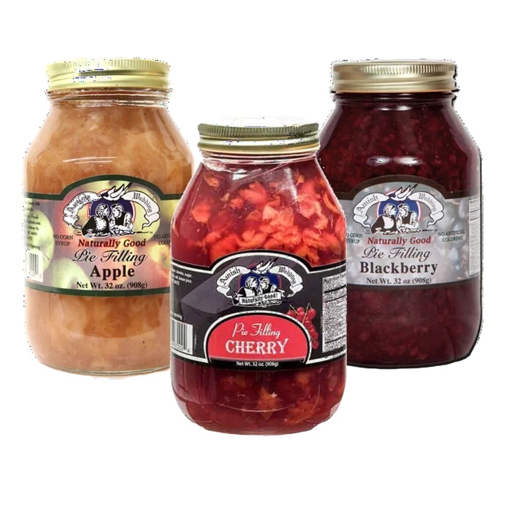 Amish Wedding Natural Pie Filling, Pre Cooked Real Natural Flavor 32 ounce Jar gallery