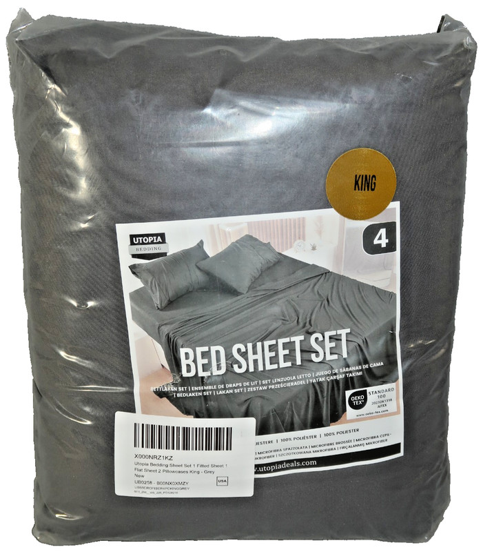 KING Microfiber 4 Piece Bed Sheet Set with Pillowcases Utopia Bedding NEW gallery