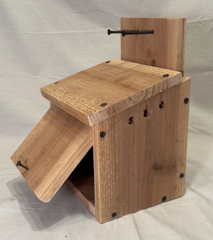 Solid Cedar Backyard Squirrel House Nesting Box - Fully Installed Wood Wildlife gallery