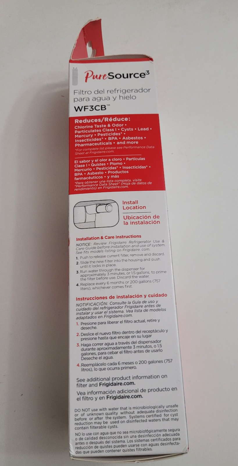 1 PACK Frigdaire WF3CB PureSource 3 Refrigerator Water Filter US gallery