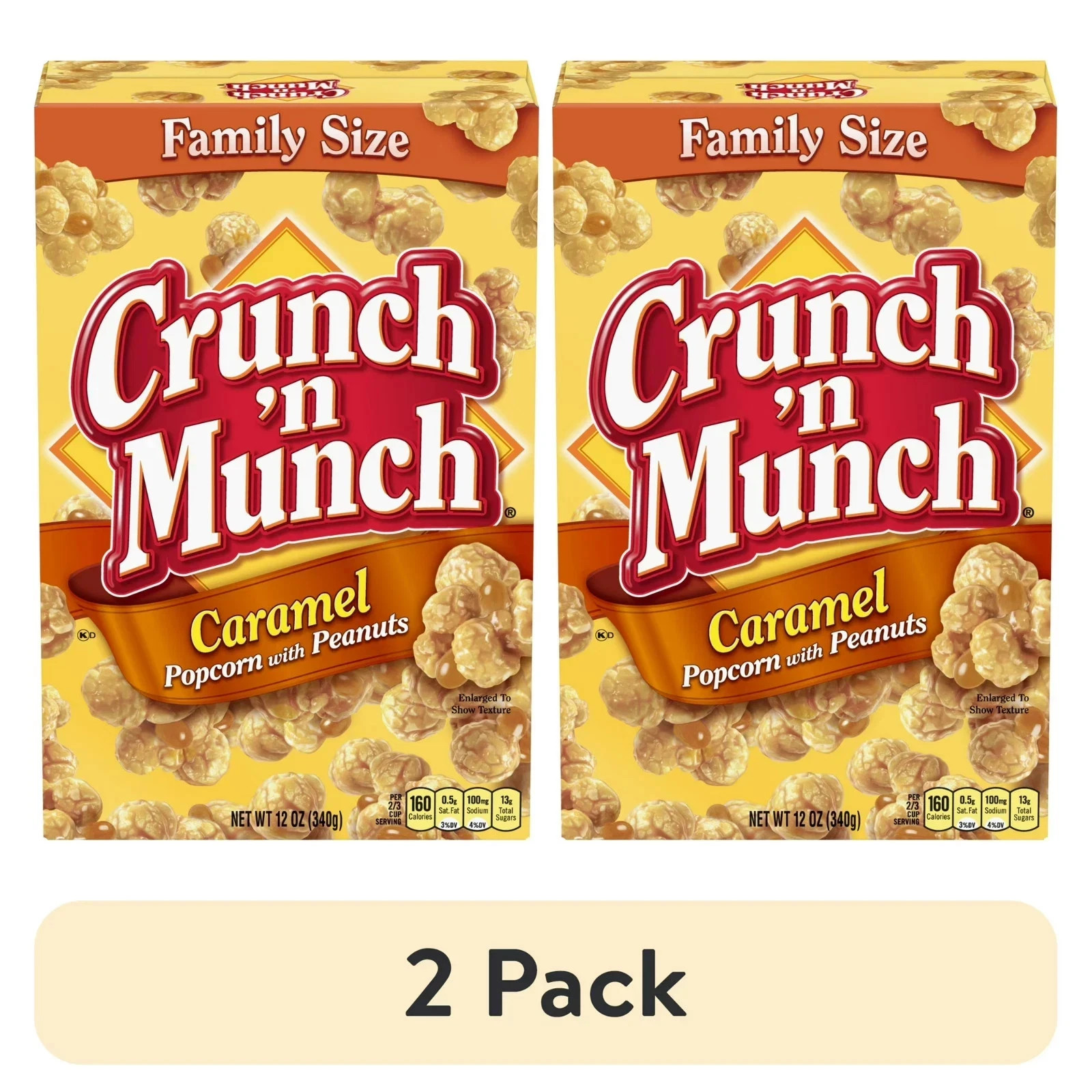 (2 pack) CRUNCH 'N MUNCH Caramel Popcorn with Peanuts, 12 oz... gallery