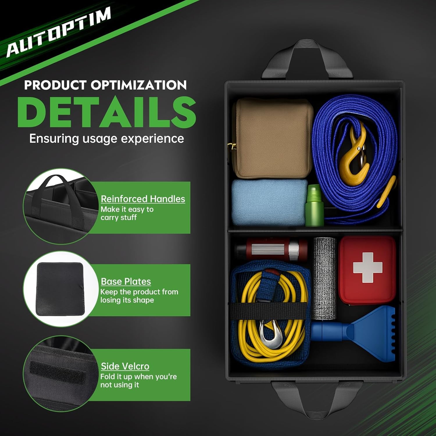 50L Collapsible Car Trunk Organizer - Non-Slip Storage Solution, Foldable авто gallery