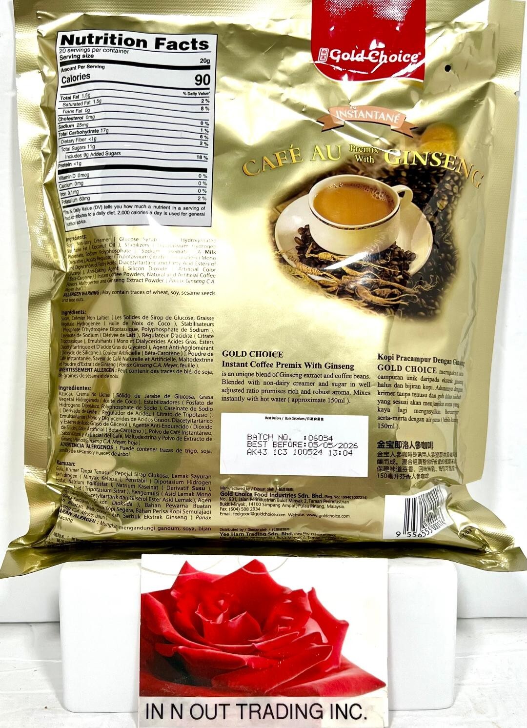 Gold Choice Instant Ginseng Coffee 20 Sticks x 20g ( Pack of 6 )~5/05/2026 gallery