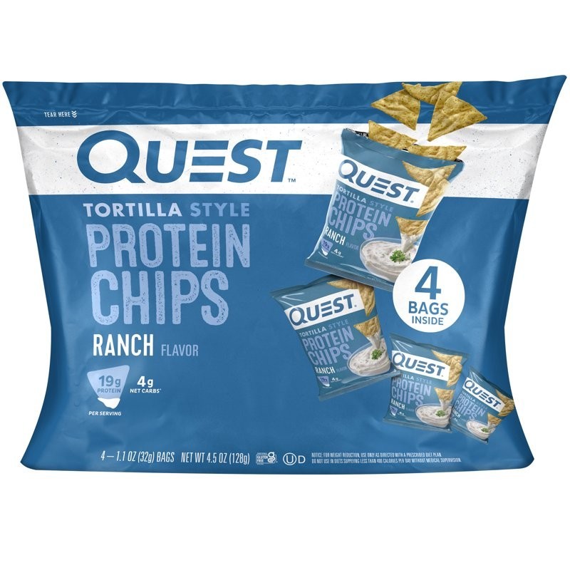 Quest Tortilla Style Protein Chips, Ranch, Baked, Gluten Free, 4 Count... gallery