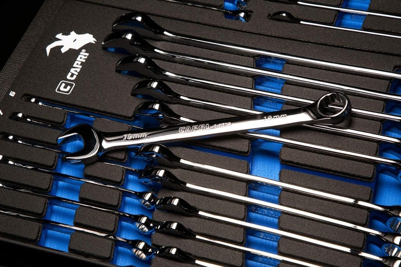 Capri Tools Combination Wrench Set with The Mechanic's Tray, Metric 6 to 24 mm gallery