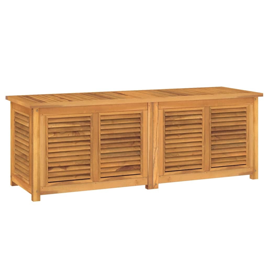 Patio Storage Box Outdoor Cushion Storage with Bag Solid Wood Teak vidaXL vidaXL gallery
