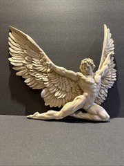 Design Toscano Icarus Winged Man Wall Sculpture 11” Greek Mythology Decor