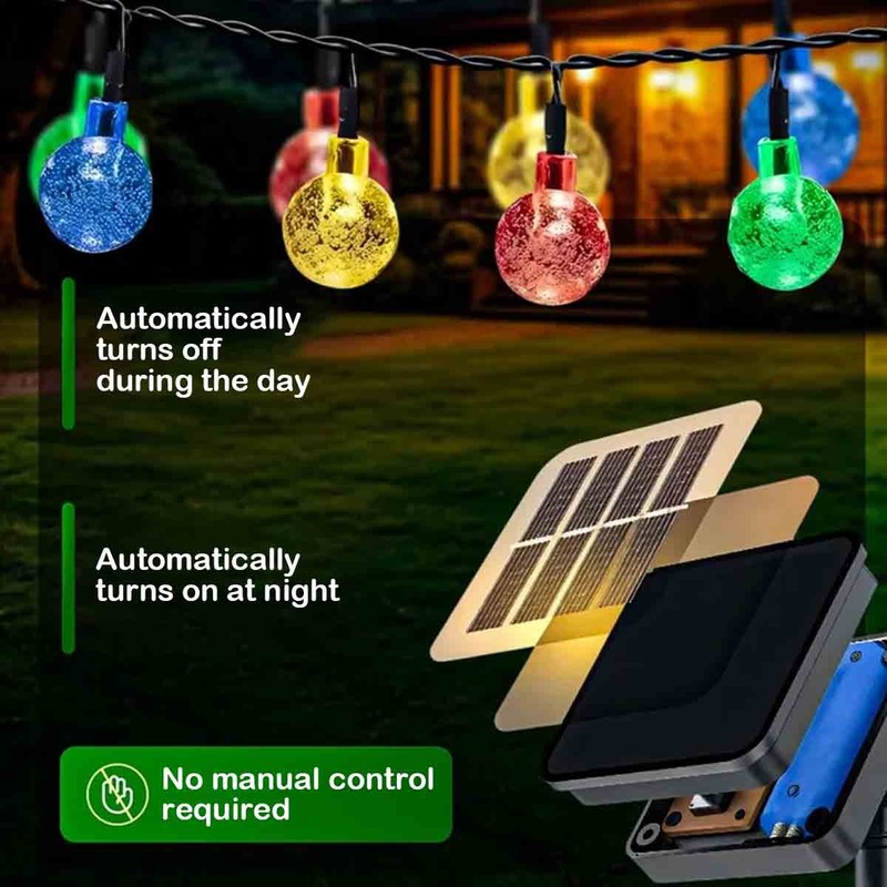 Solar String Lights, 50 LED 23 FT, 8 Lighting Modes for Garden Yard Porch Decor gallery