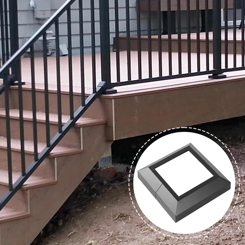 Aluminum Split Post Base Cover, 4 Pack Deck Post Base Cover for 3"X3" gallery