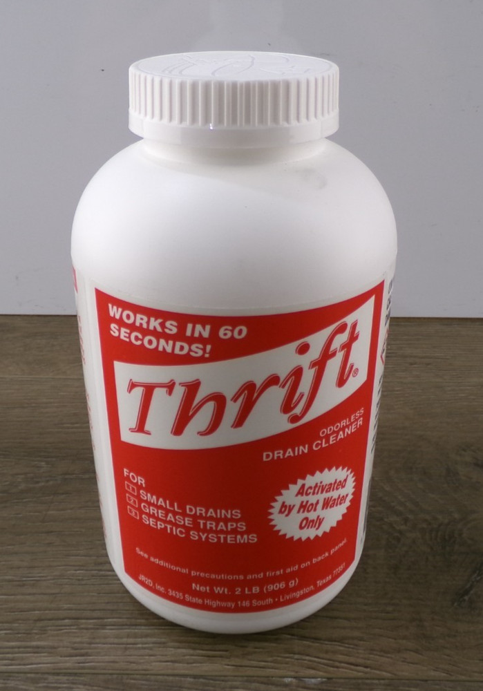 Thrift T-200 Alkaline Based Granular Drain Cleaner - 2 Pound (2 lb) S7