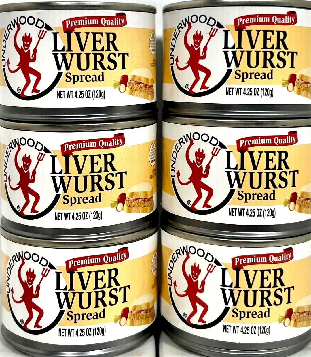 Underwood Premium Quality Liver Wurst Spread 4.25 oz ( Pack of 6 )~ Exp 3/2025 gallery