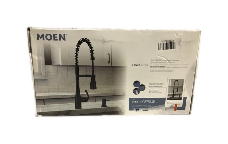 MOEN Essie Single-Handle Pulldown Kitchen Faucet Matte Black 87814BL gallery