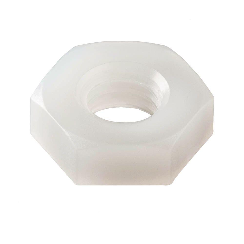 #10-32 Nylon Hex Nuts white for Machine Screws - SAE Fine Thread - Made in USA gallery