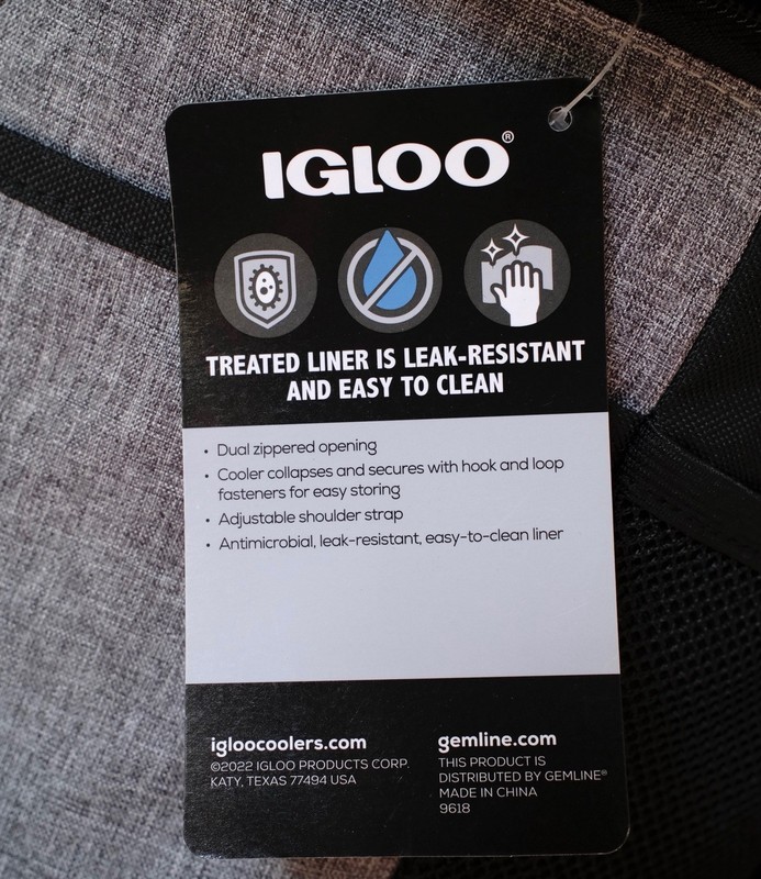 Igloo 24 Can Gray Collapsible Cooler With Adjustable Strap W/ Best Buy Branding gallery