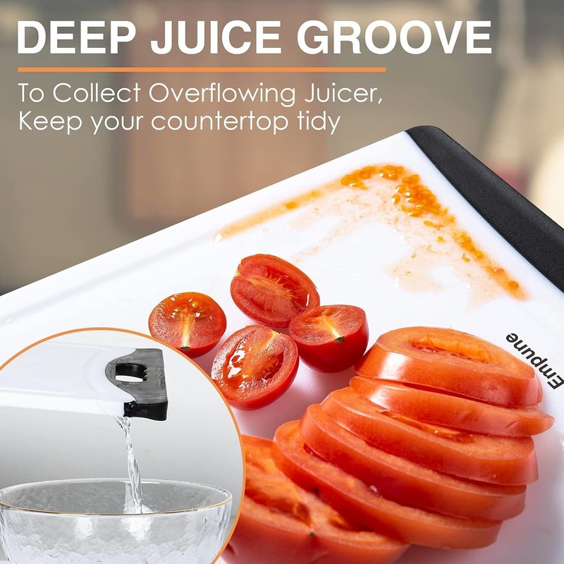 Extra Large Cutting Boards, Plastic Cutting Boards for Kitchen Set of 4 Cutti... gallery
