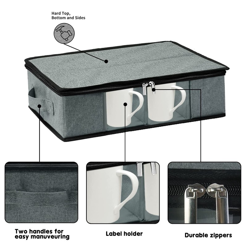 Boczif Coffee Cup Storage Box, Storage Containers Holds 12 Glassware, Coffee ... gallery