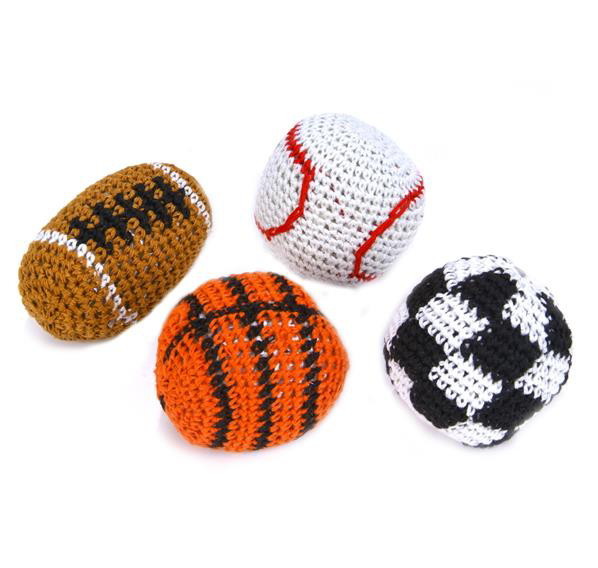 12 SPORT KICK BALLS WOVEN HACKY SACK FOOT BALLS BAGS HACKEY FOOTBALL SOCCER gallery
