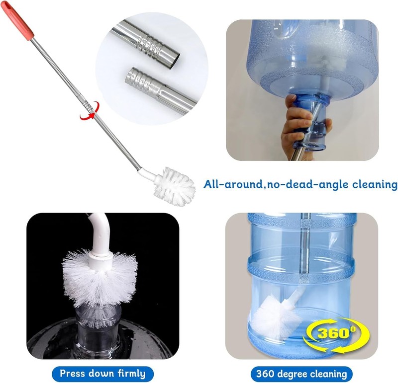 2-Pack Bucket Brush, Kettle Brush, Cleaning Extra Long Bottles, Gallon Jug Cl... gallery