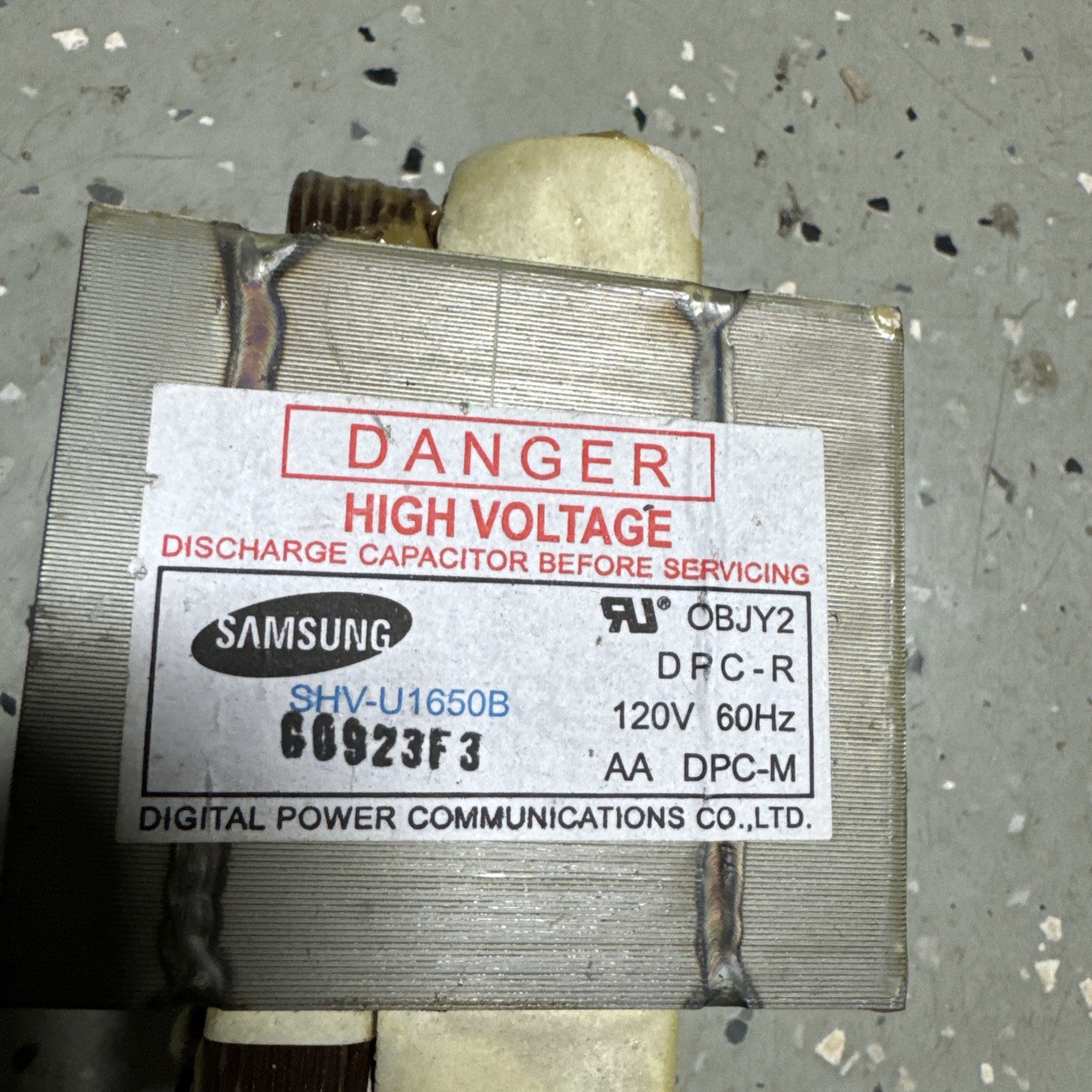 Samsung Microwave High Voltage Transformer DE26-00122B SHV-U1650B gallery