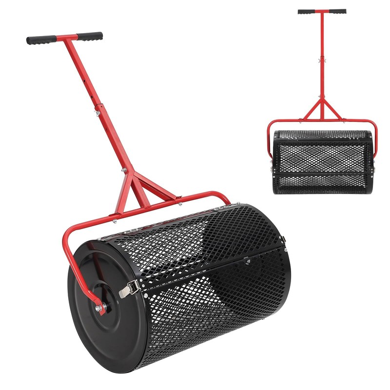 Compost Spreader Peat Moss Spreader 24"W Peat Moss Roller for Topsoil Seeding gallery