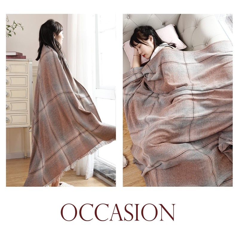 Throw Blanket Knitted Textured Throw Blanket Farmhouse Soft Cozy Warm Couch B... gallery