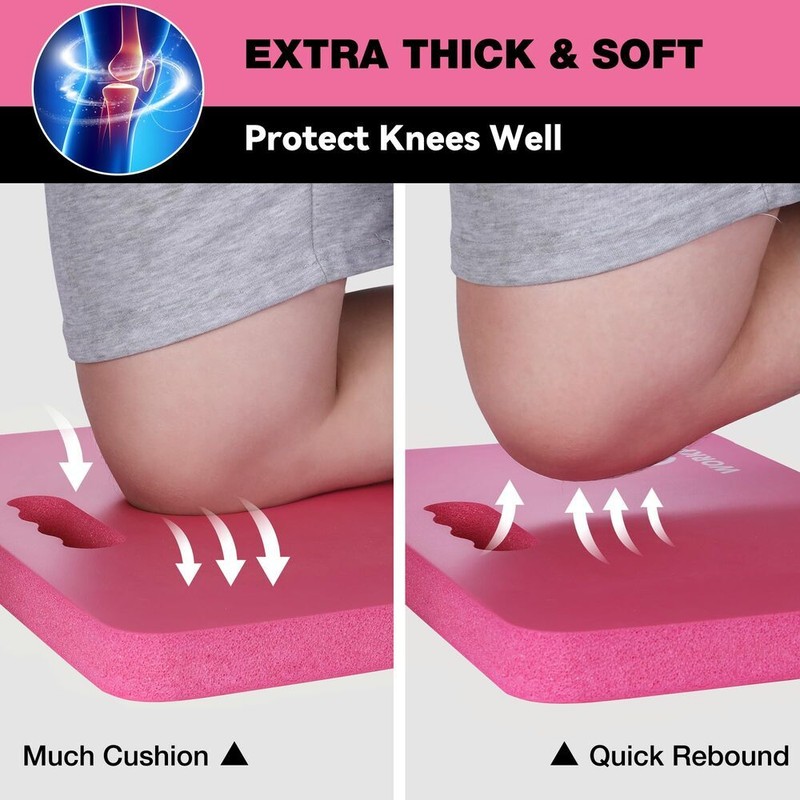 WORKPRO Extra Thick Kneeling Pad 2PC Soft Foam Cushioning Large Foam Kneeler Mat gallery