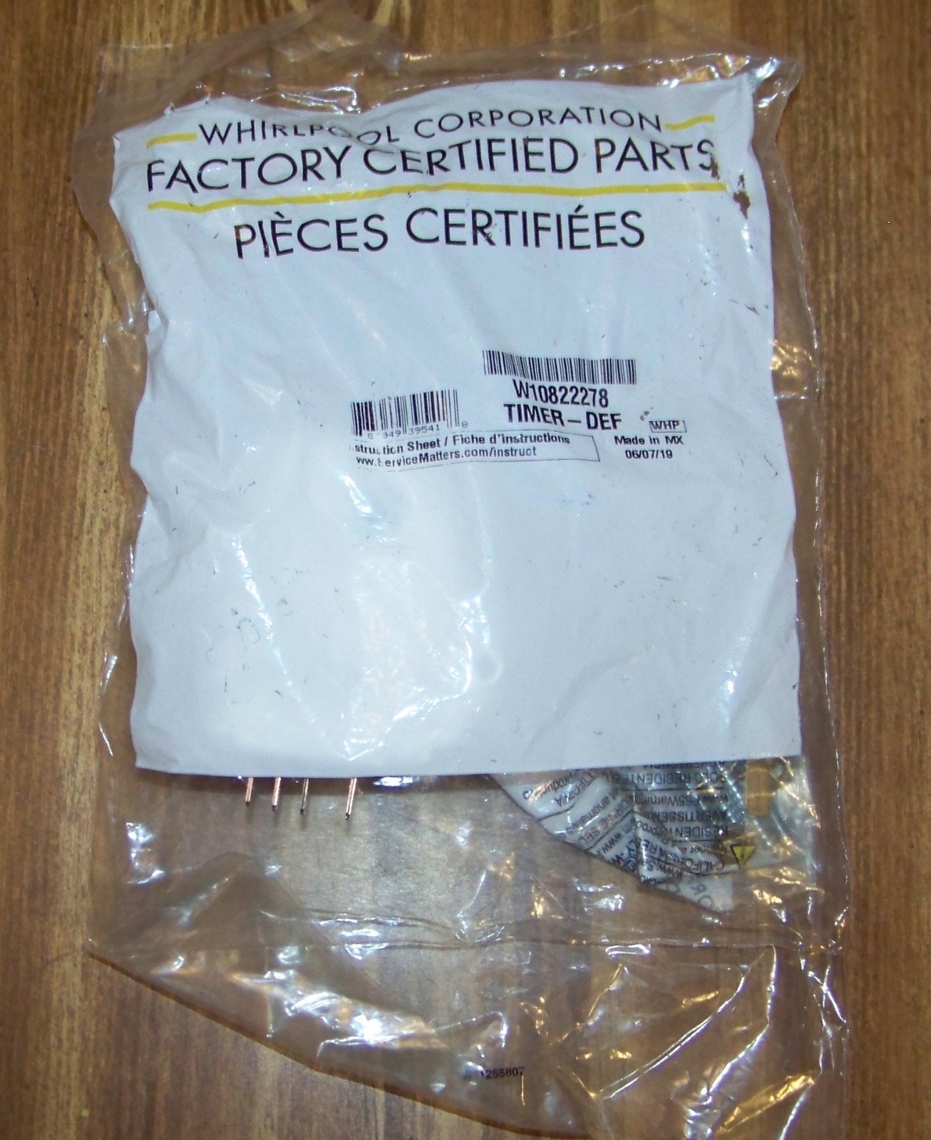 New Genuine OEM Whirlpool Refrigerator Defrost Timer W10822278 gallery