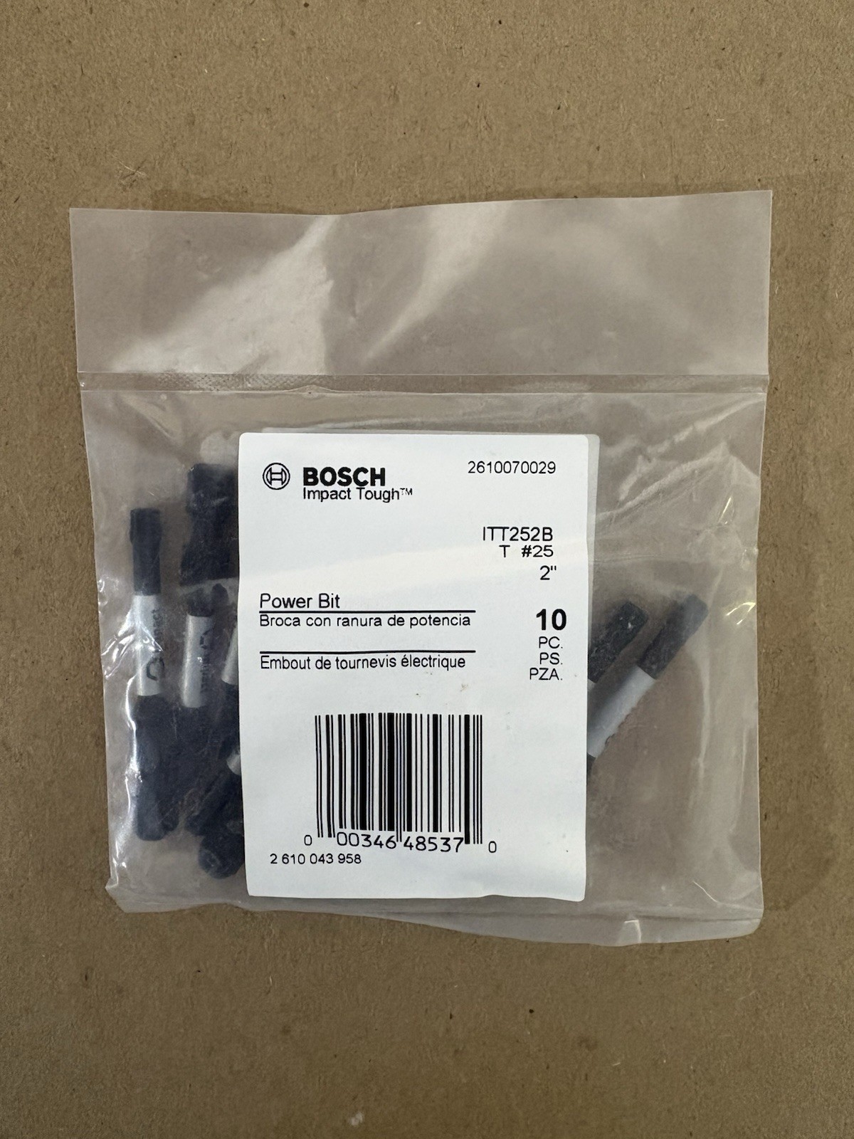(10 PACK) BOSCH ITT252B 2 In. Torx #25 Impact Tough Screwdriving Power Bits gallery