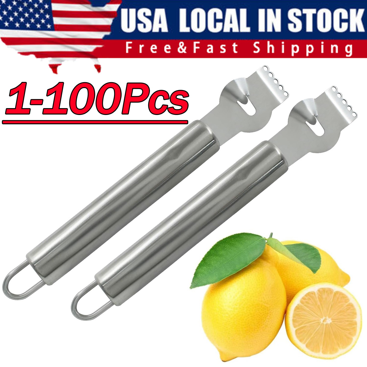 Stainless Steel Lemon Zester & Grater – Kitchen Peeler Grater Wholesale Lot gallery