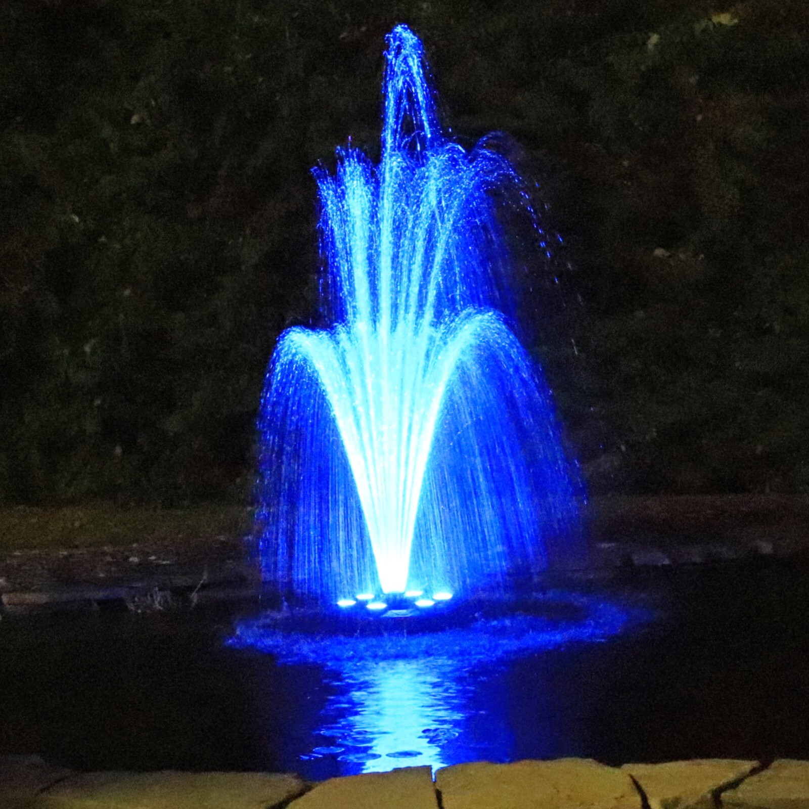 Ocean Mist Magic Pond Floating Fountain PJ2000-6C w/ 1580 GPH Pump, 360 RGB LEDs gallery