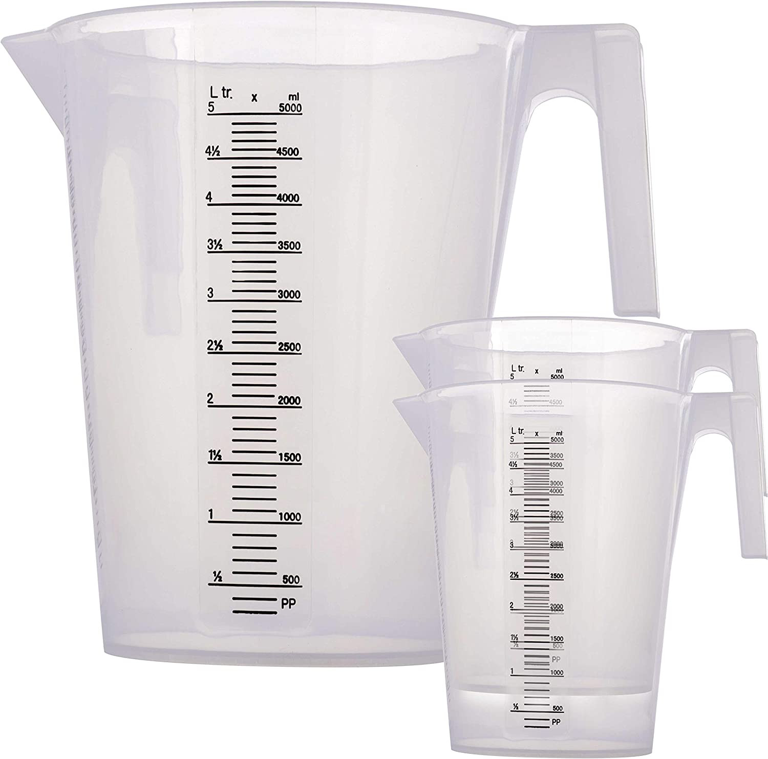 TCP Global 3 Liter (3000Ml) Plastic Graduated Measuring and Mixing Pitcher (Pack gallery